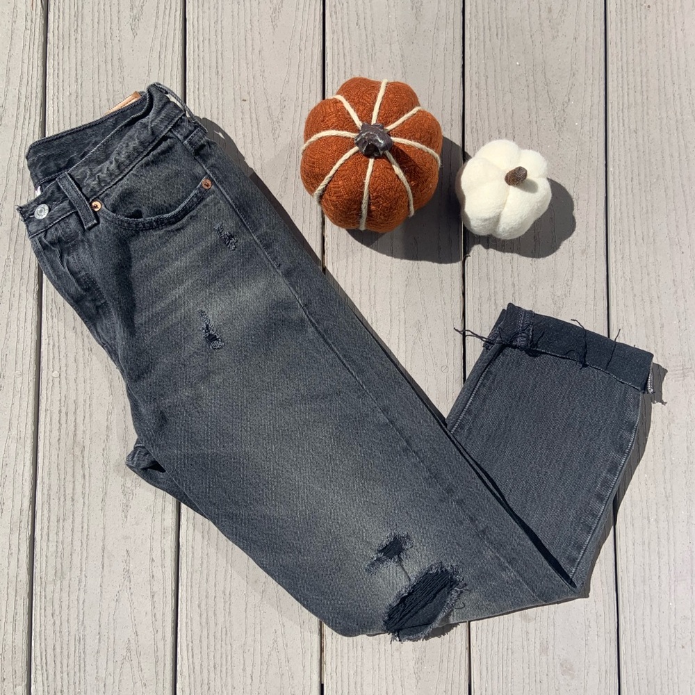 Levi’s 501 CT Selvedge Denim Jeans in Grey Tumble